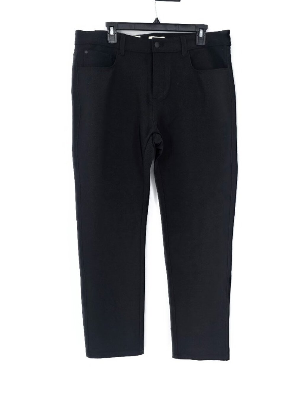 Scott James Mens 34x32 Black Slim Fit Stretch 5-Pocket Chino Trousers